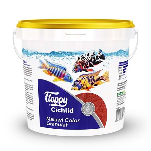 FLP023-FLOPPY CICHLID MALAWI COLOR GRANULAT 3KG KOVA