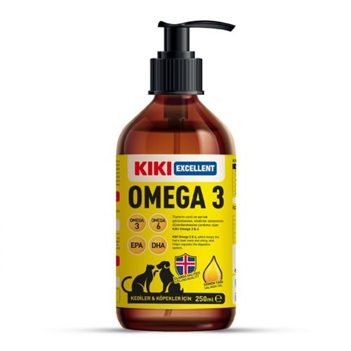 KCD201-KIKI EXCELLENT KEDİ ve KÖPEKLER İÇİN OMEGA 3 250ML