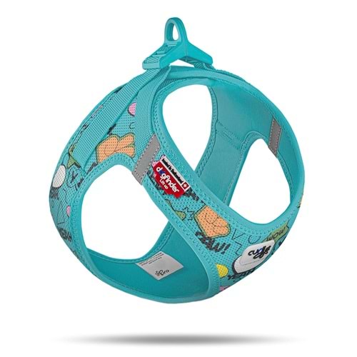 PN3504-VEST HARNESS CURLI CLASP AIR-MESH LE25 COMIC TURQUOISE 3XS