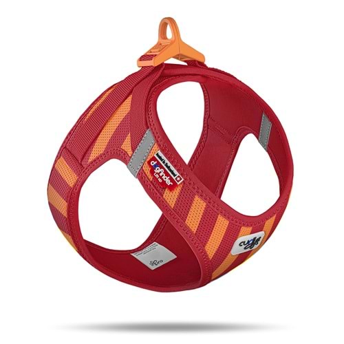 PN3681-CURLI VEST HARNESS AIR-MESH LE26 STRIPES RED XS