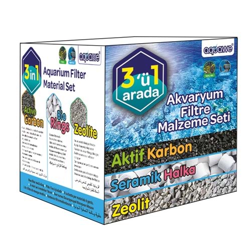 SA037 AGUAWE 3İN1 AKVARYUM FİLTRELERİ İÇİN MATERİAL SET
