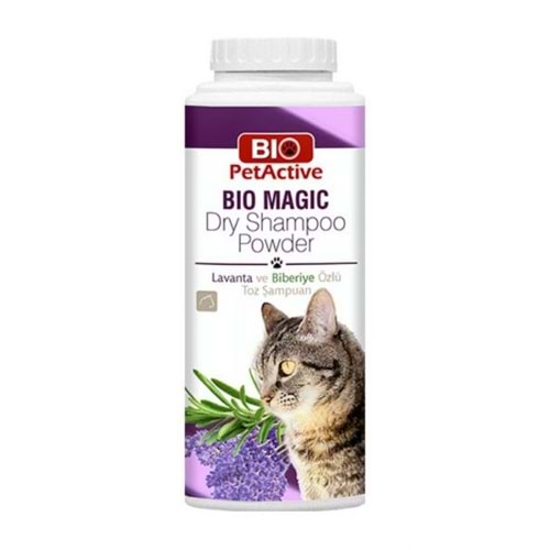 BIO PETACTİVE LAVANTA ÖZLÜ TOZ ŞAMPUAN KEDİ İÇİN 150GR