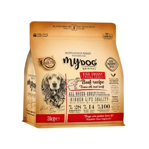 MYDOG HIGH ENERGY BİFTEKLİ YETİŞKİN KÖPEK MAMASI 3KG