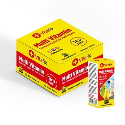 VİTAFİX KUŞLAR İÇİN MULTİVİTAMİN 25ML 16LI