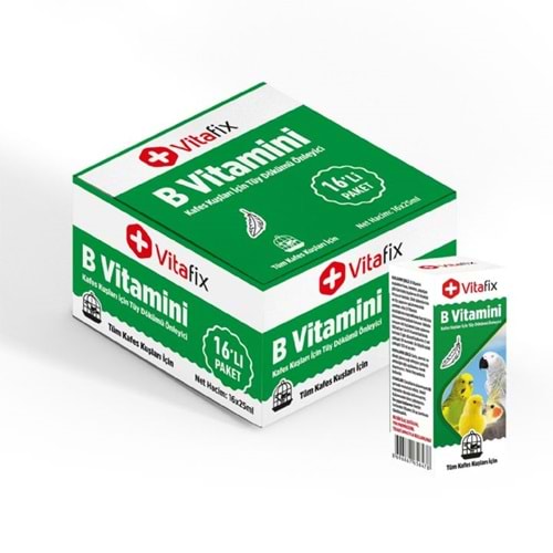 VİTAFİX KUŞLAR İÇİN B VİTAMİNİ 25ML 16LI