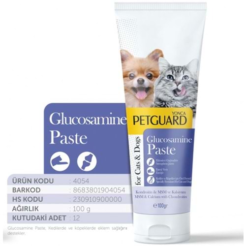 YNC-4054 PETGUARD GLUCOSAMİNE PASTE KEDİ ve KÖPEKLER İÇİN 100ML