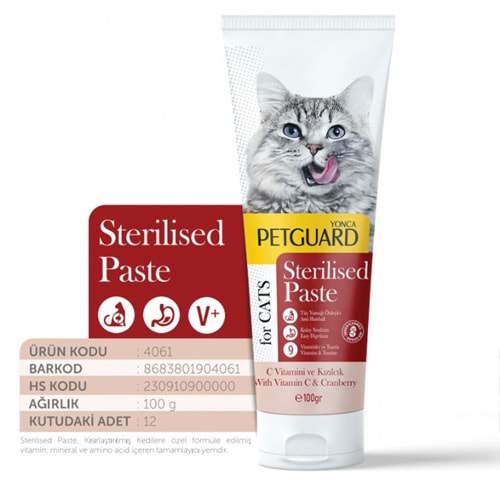 YNC-4061 PETGUARD STERİLİSED KEDİ PASTE 100ML