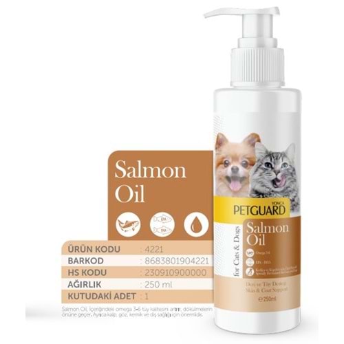 YNC-4221 PETGUARD SALMON OİL KEDİ ve KÖPEKLER İÇİN 250ML
