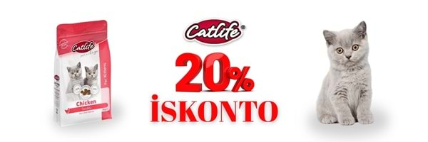 1KG CATLIFE KEDİ MAMALARINDA KOLİ ALIMLARINA %20 İSKONTO