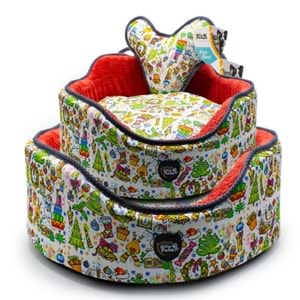 10314-ALLY PAWS 2Lİ KEMİKLİ OVAL YATAK 50/50-60/60CM