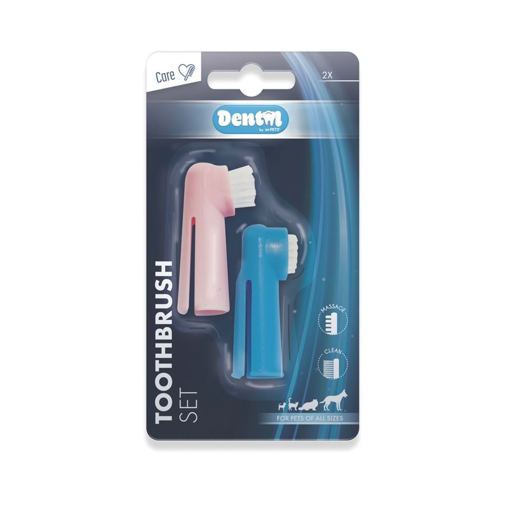 10106799 M-PETS TOOTHBRUSH PARMAK DİŞ FIRÇASI 2Lİ