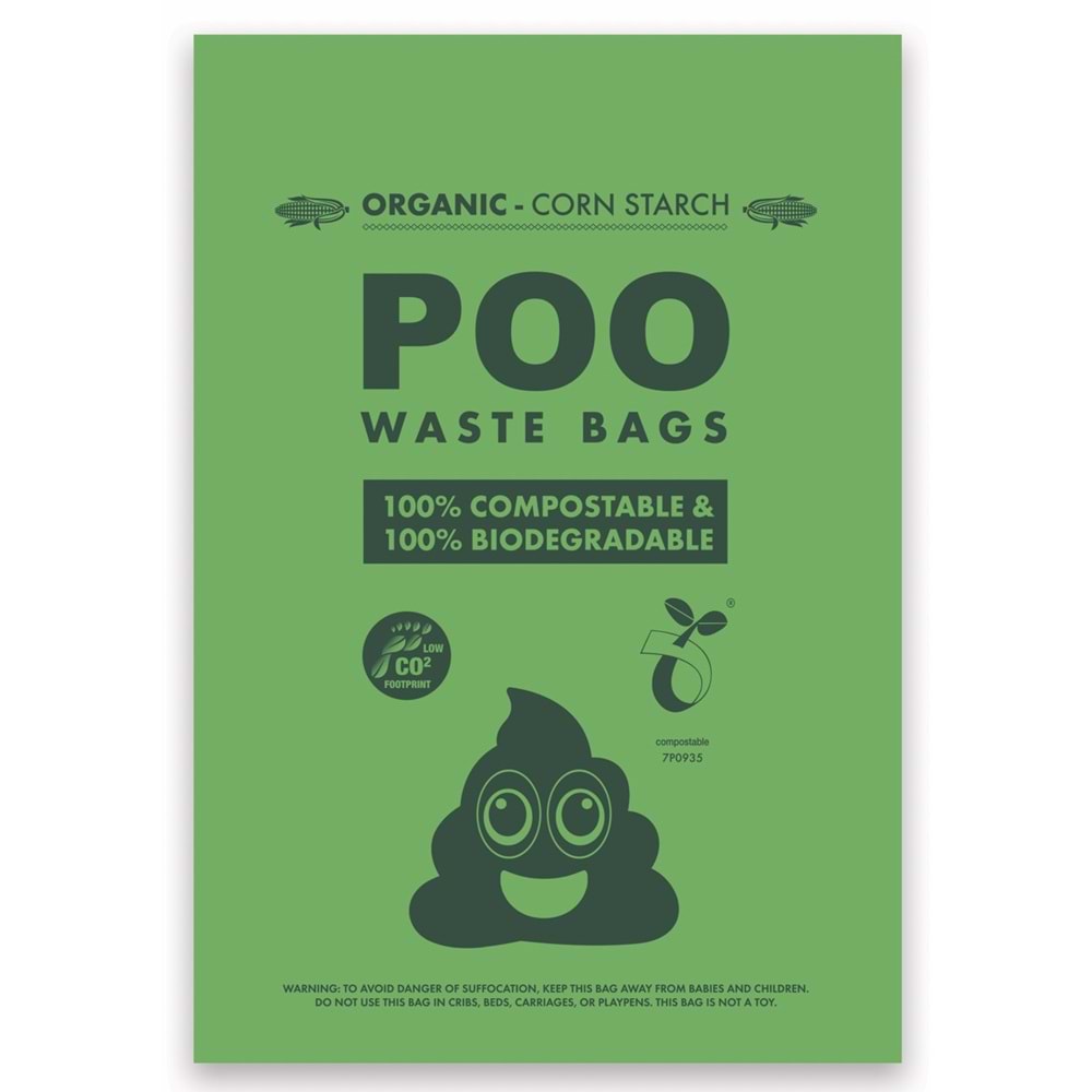 10115908 M-PETS POO DIŞKI POŞETİ 15 YAPRAK ORGANIC 4LÜ PAKET
