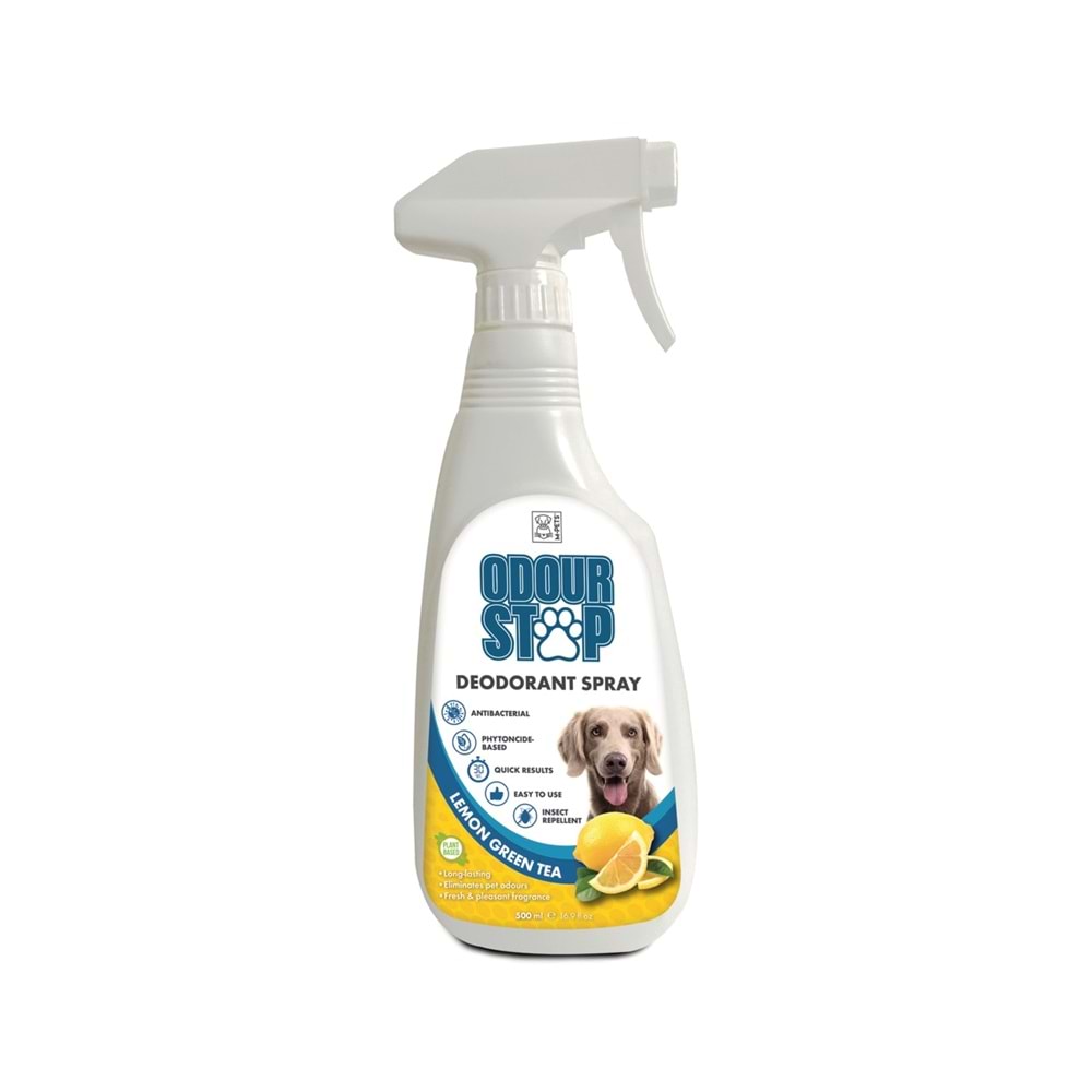 10117099 M-PETS ODOUR STOP DEODORANT SPRAY LEMON GREEN TEA 500ML
