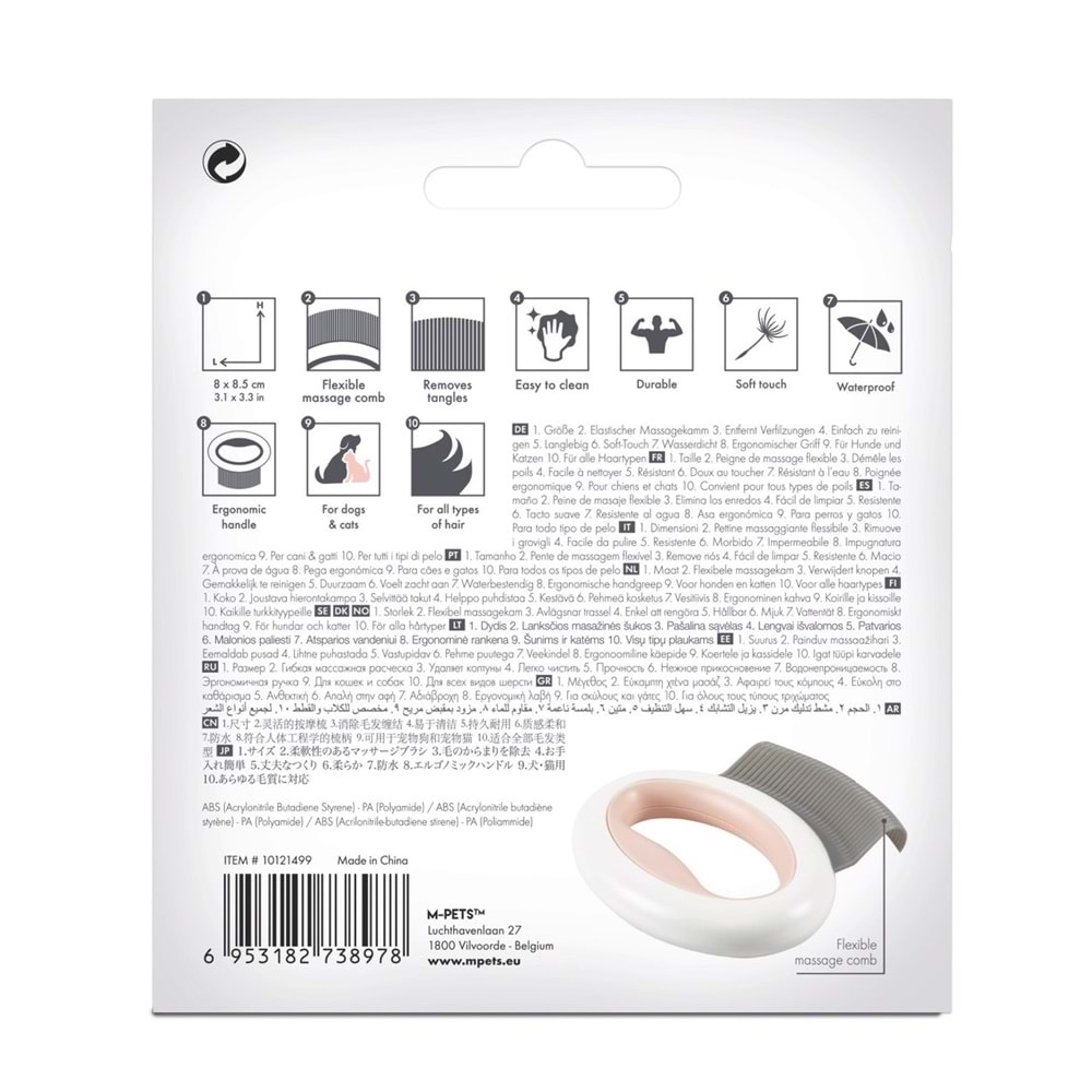 10121499 M-PETS MINI PET COMB PİNK