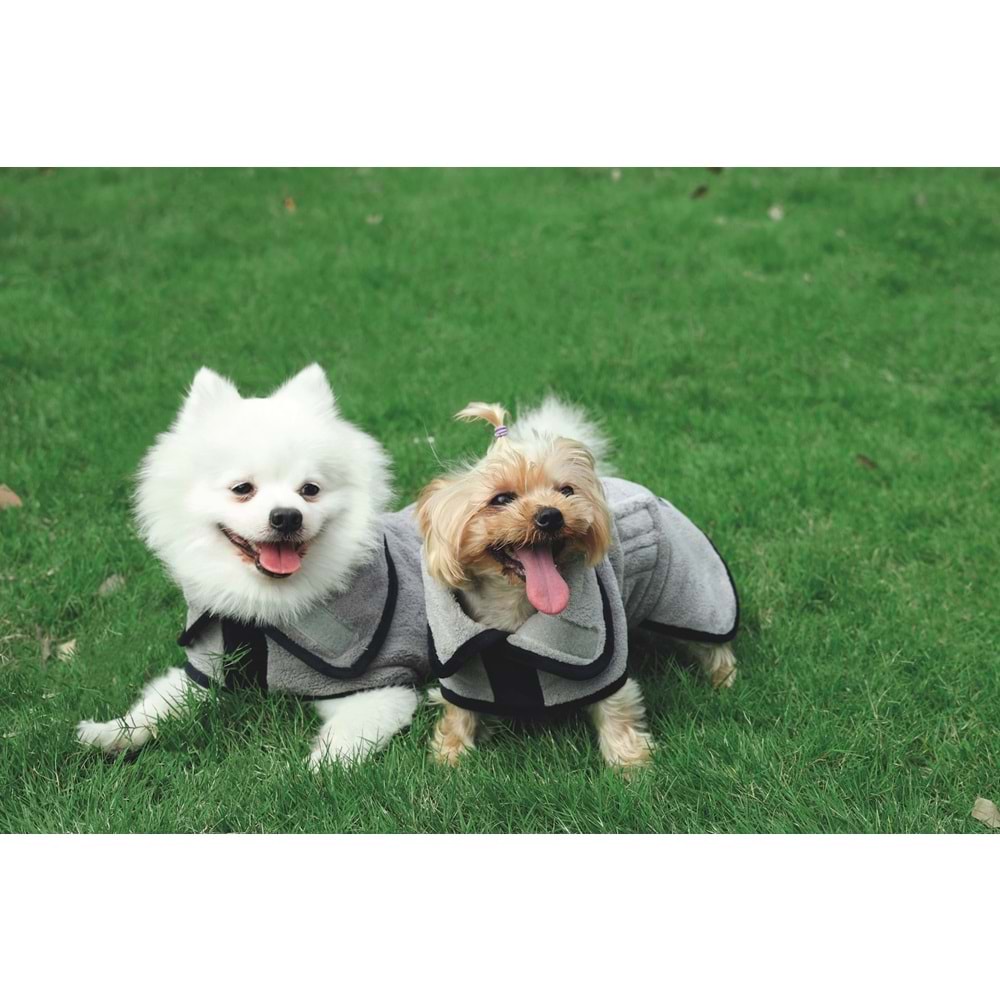 10126299 M-PETS BATH TİME KÖPEKLER İÇİN BORNOZ (M)