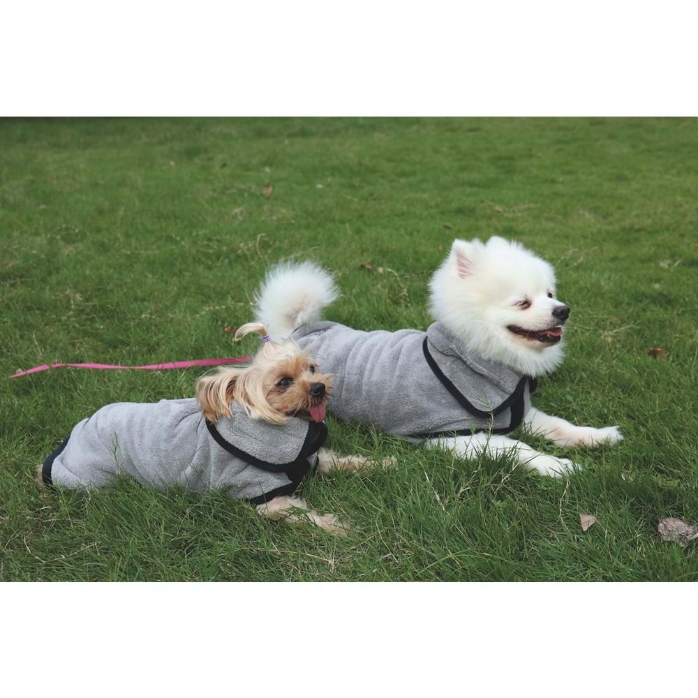 10126299 M-PETS BATH TİME KÖPEKLER İÇİN BORNOZ (M)