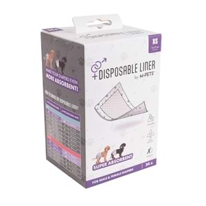 10129501 M-PETS KÖPEK KÜLOTLARI İÇİN TEK KULLANIMLIK EMİCİ PED (XS) 24LÜ