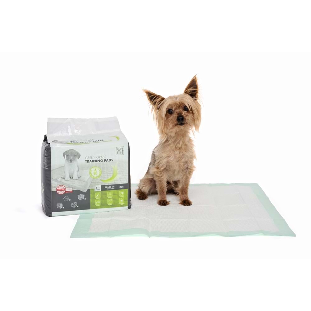 10162603 M-PETS GREEN GRASS KÖPEK ÇİŞ EĞİTİM PEDİ 60X60CM 30LU