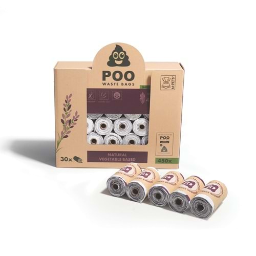 10170599 M-PETS POO DIŞKI POŞETİ 15 YAPRAK LAVANTA KOKULU 30LU PAKET