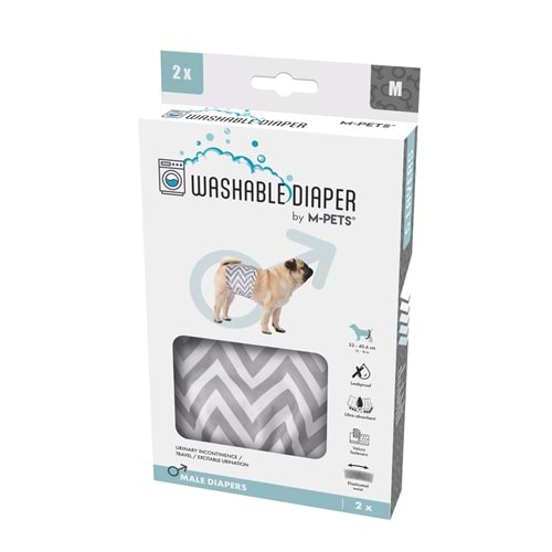 10179599 M-PETS ERKEK KÖPEKLER İÇİN YIKANABİLİR KÜLOT 2Lİ (M)