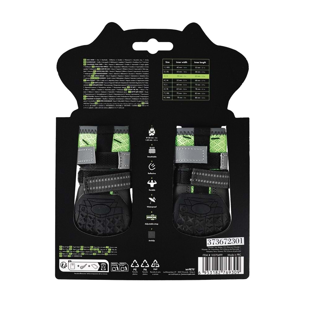 10370499 M-PETS FLEXI KÖPEKLER İÇİN AYAKKABI #3 S GREEN EDİTİON