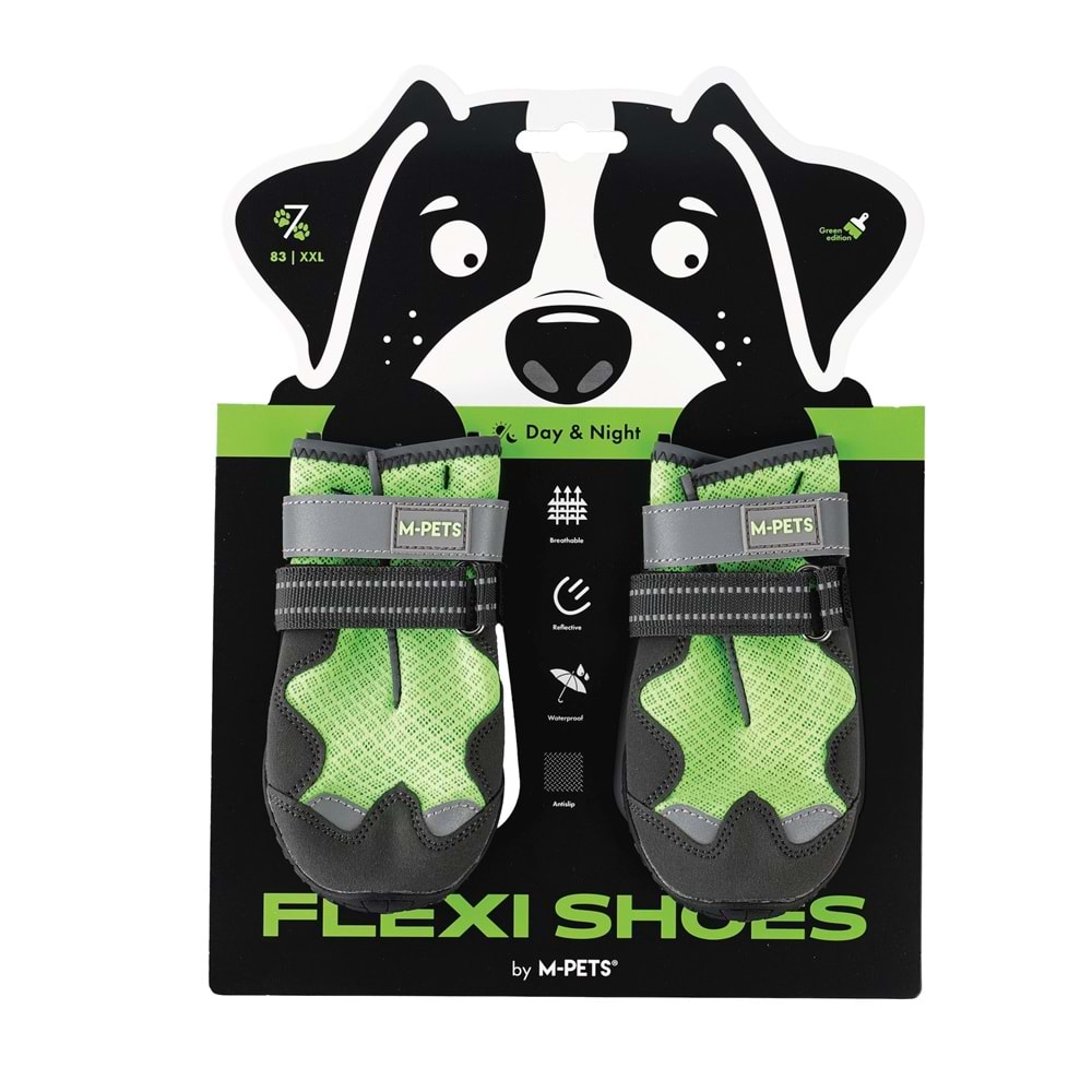10370899 M-PETS FLEXI KÖPEKLER İÇİN AYAKKABI #7 XXL GREEN EDİTİON