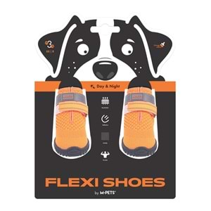 10372799 M-PETS FLEXI KÖPEKLER İÇİN AYAKKABI #3 S ORANGE EDİTİON