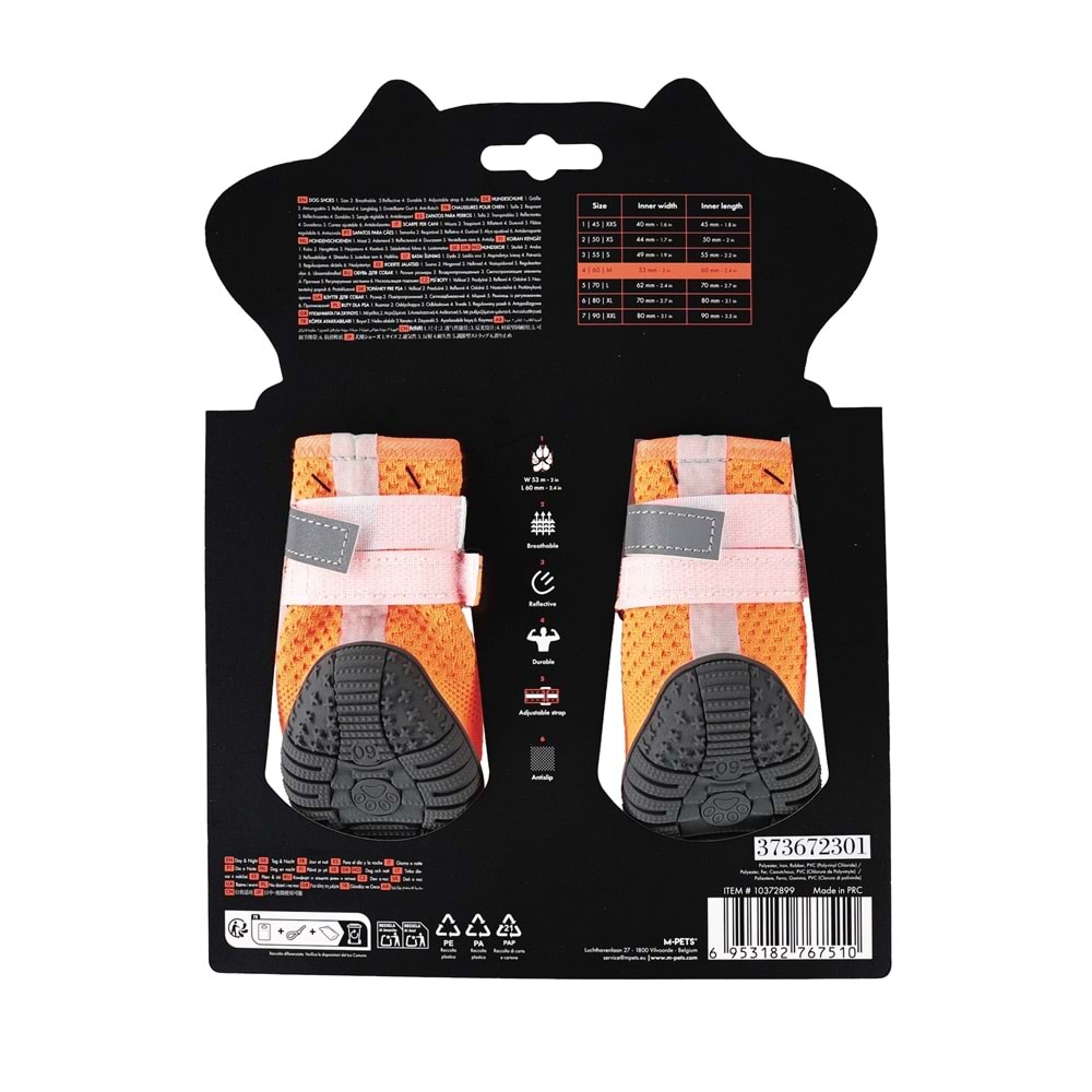 10372899 M-PETS FLEXI KÖPEKLER İÇİN AYAKKABI #4 M ORANGE EDİTİON