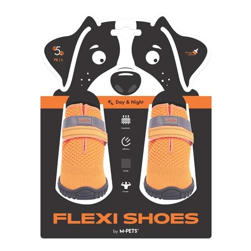 10372999 M-PETS FLEXI KÖPEKLER İÇİN AYAKKABI #5 L ORANGE EDİTİON