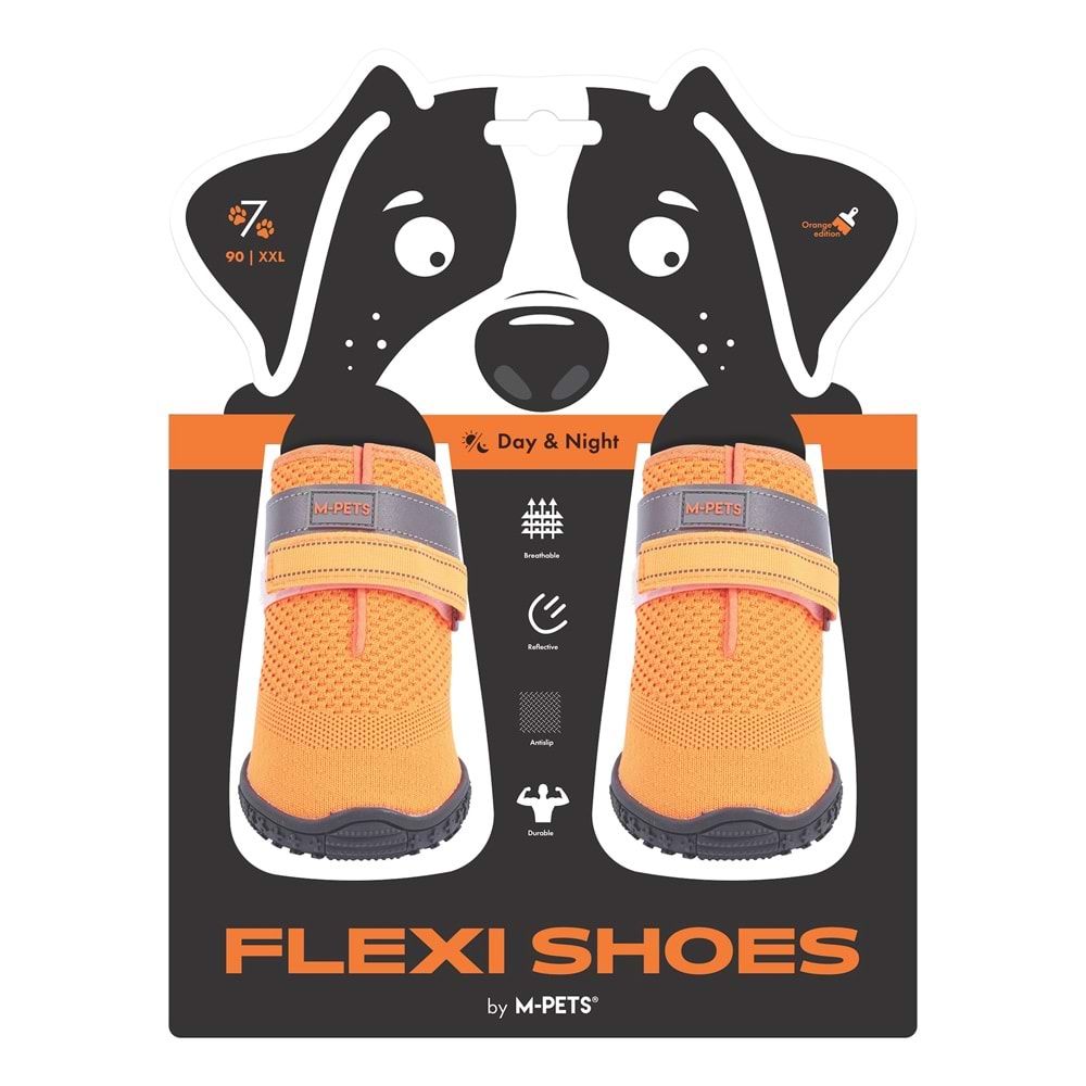 10373199 M-PETS FLEXI KÖPEKLER İÇİN AYAKKABI #7 XXL ORANGE EDİTİON