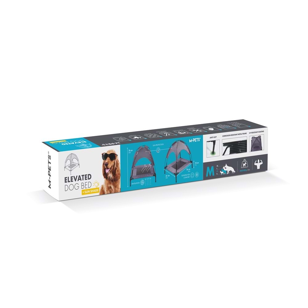 10373299 M-PETS ELEVATED ÇADIRLI KEDİ ve KÖPEK YATAĞI (M)