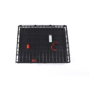 10451808 M-PETS VOYAGER TEKERLEKLİ KÖPEK KAFESİ 2 KAPILI (L) SİYAH 91X58X63CM