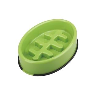 10504008 M-PETS FISHBONE YAVAŞ YEME MAMA KABI 1200ML GREEN