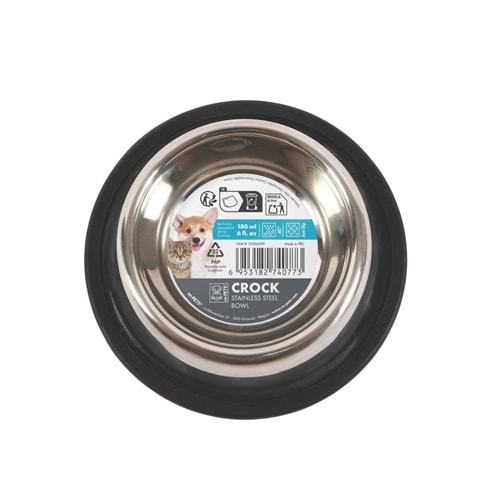 10504399 M-PETS CROCK PASLANMAZ ÇELİK MAMA KABI (XS)