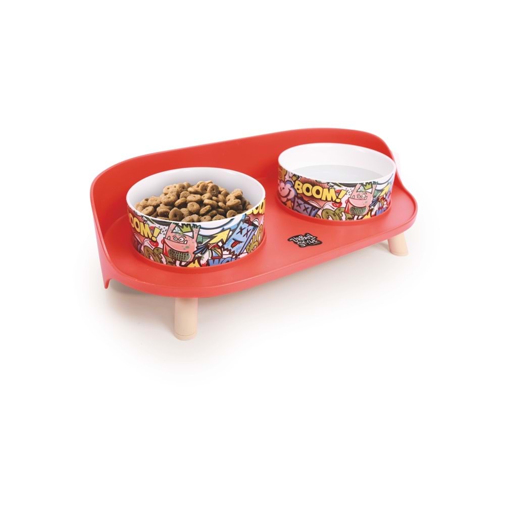 10554099 M-PETS ALTITUDE URBAN STYLE 2Lİ MAMA KABI STANDI RED&MULTİCOLOR