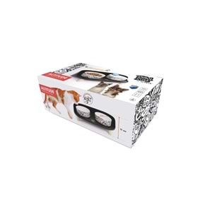 10554199 M-PETS ALTITUDE URBAN STYLE 2Lİ MAMA KABI STANDI BLACK&WHİTE