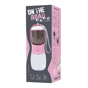 10554899 M-PETS ON THE ROAD 2İN1 KÖPEK SEYAHAT SULUĞU 300ML PİNK