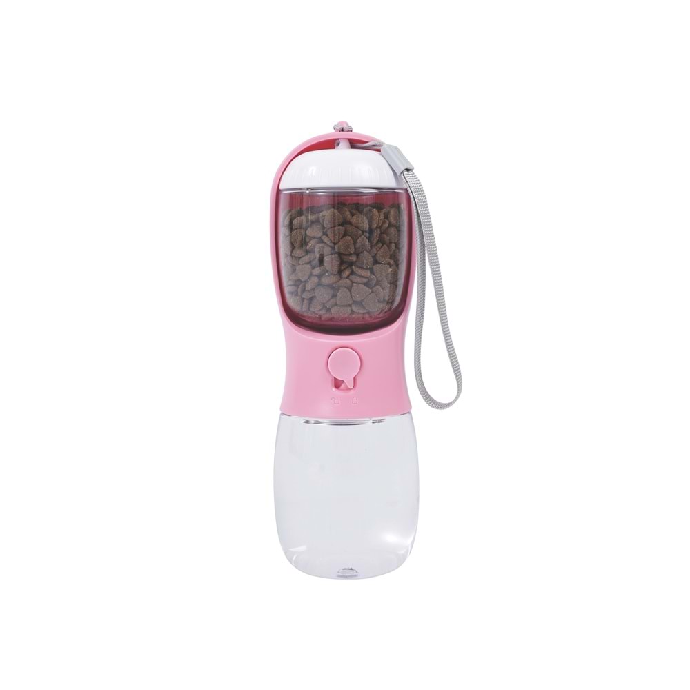 10554899 M-PETS ON THE ROAD 2İN1 KÖPEK SEYAHAT SULUĞU 300ML PİNK