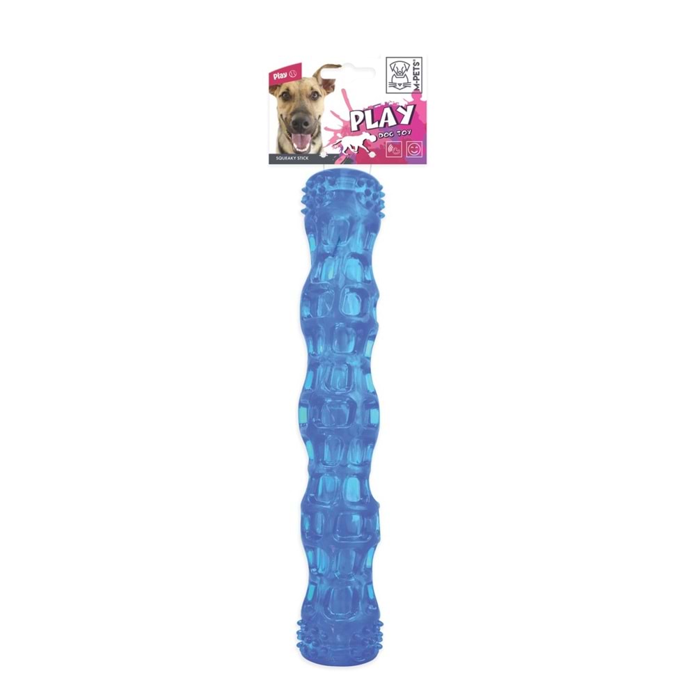 10608199 M-PETS SQUEAKY STİCK KÖPEK OYUNCAĞI BLUE 27.3X5CM