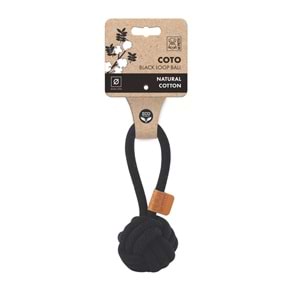 10647008 M-PETS COTO BLACK LOOP BALL 6,5CM ÇEKMELİ ÖRGÜ TOP OYUNCAK