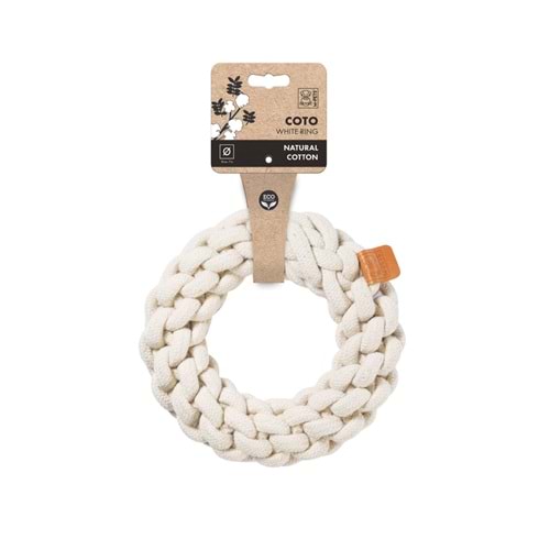 10648001 M-PETS COTO WHITE RING 18CM ÖRGÜ HALKA OYUNCAK