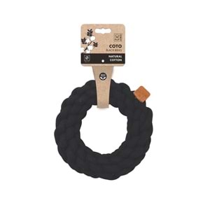 10648208 M-PETS COTO BLACK RING 18CM ÖRGÜ HALKA OYUNCAK