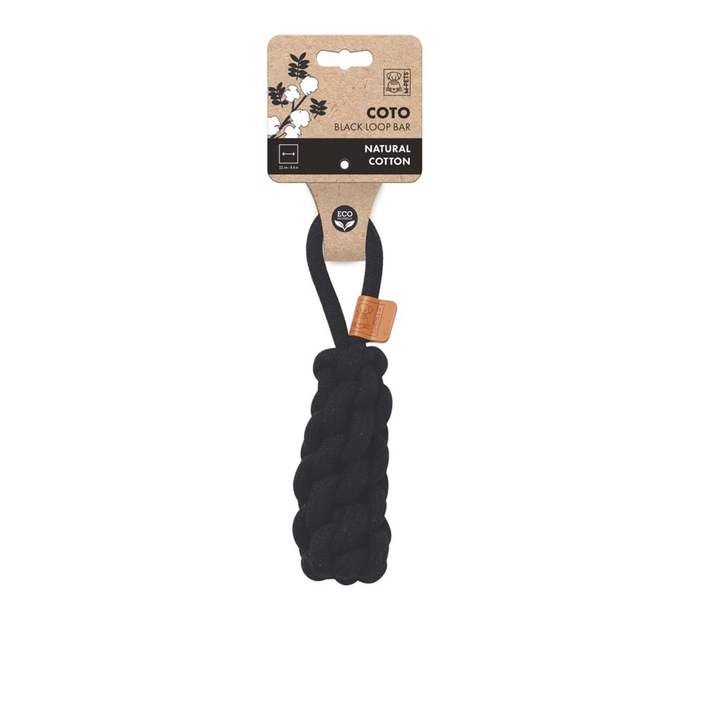 10648508 M-PETS COTO BLACK LOOP BAR 22CM ÖRGÜ OYUNCAK