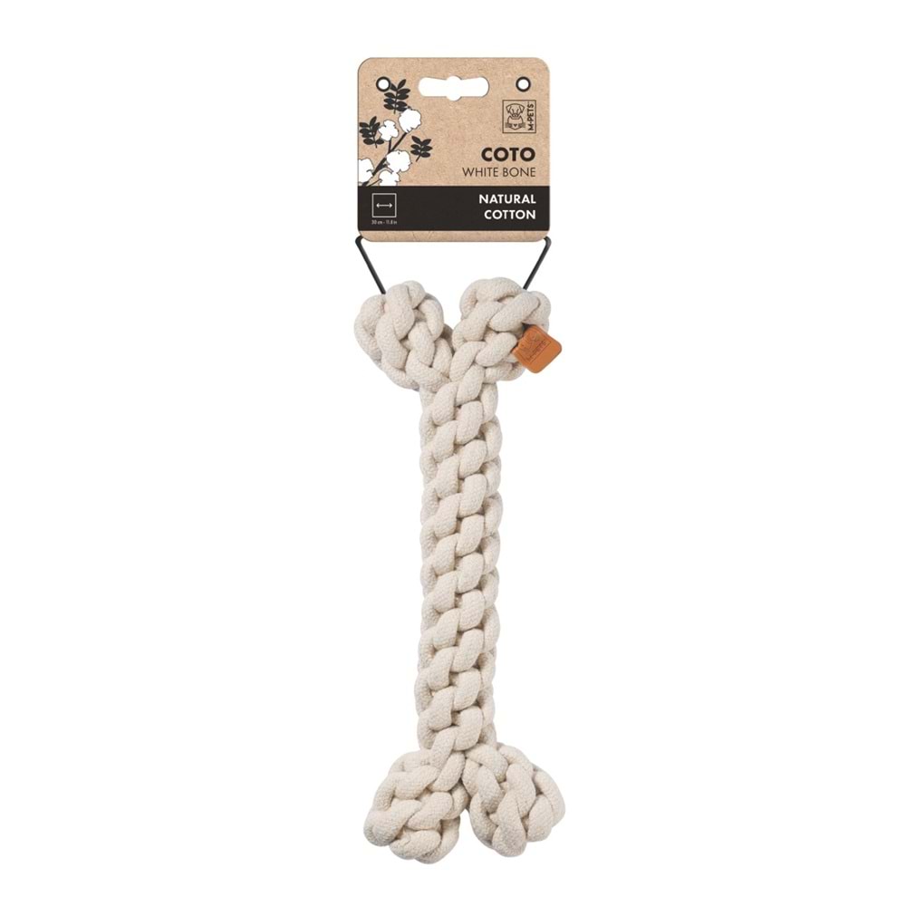 10648801 M-PETS COTO WHITE BONE 30CM ÖRGÜ KEMİK OYUNCAK