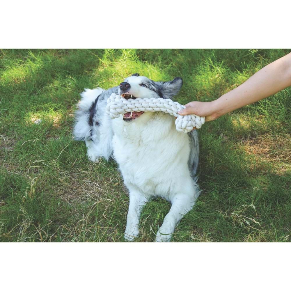 10648801 M-PETS COTO WHITE BONE 30CM ÖRGÜ KEMİK OYUNCAK