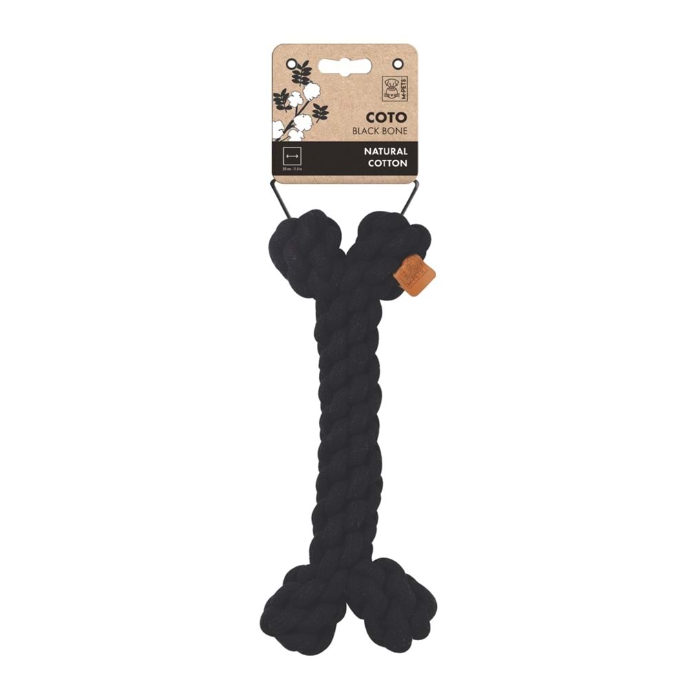 10649008 M-PETS COTO BLACK BONE 30CM ÖRGÜ KEMİK OYUNCAK