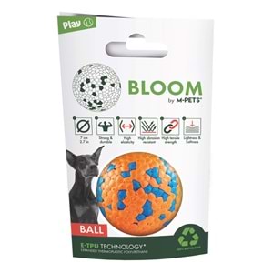 10650899 M-PETS BLOOM BALL OYUN TOPU PARÇALANMAZ ORANGE/BLUE