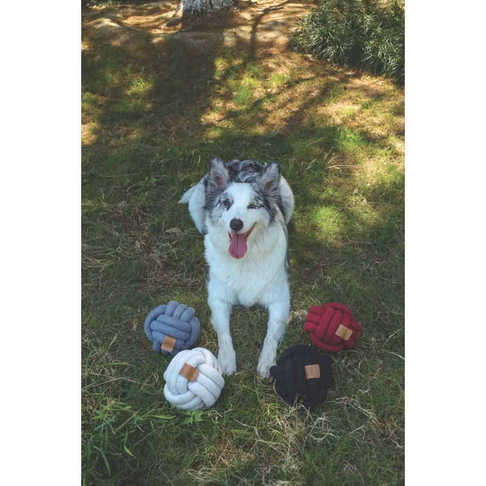 10652313 M-PETS COTO GREY BALL 15CM ÖRGÜ TOP OYUNCAK
