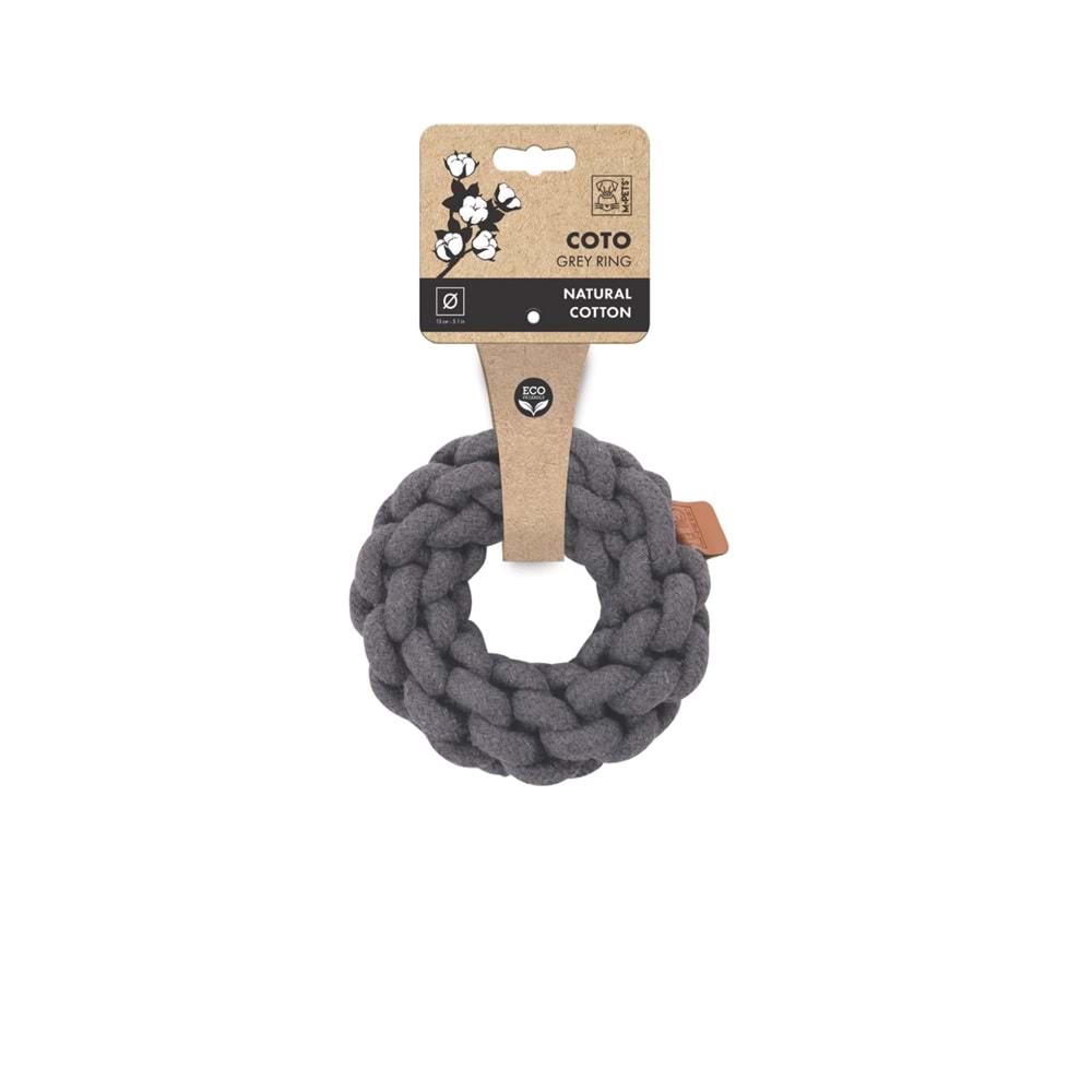 10652413 M-PETS COTO GREY RING 13CM ÖRGÜ HALKA OYUNCAK