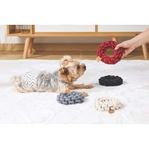 10652413 M-PETS COTO GREY RING 13CM ÖRGÜ HALKA OYUNCAK